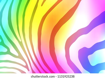 Light Multicolor, Rainbow vector indian curved pattern. A vague abstract illustration with doodles in Indian style. The best blurred design for your business.