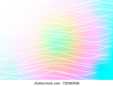 Light Multicolor, Rainbow vector indian curved background. Decorative shining illustration with doodles on abstract template. A new texture for your design.