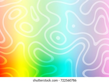 Light Multicolor, Rainbow vector indian curved texture. Colorful illustration in abstract style with doodles. A new texture for your design.
