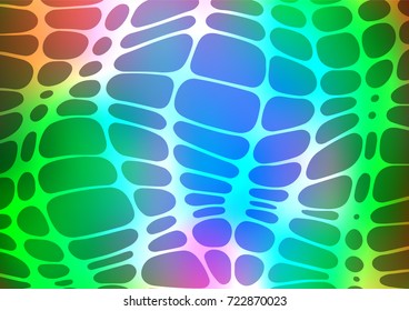 Light Multicolor, Rainbow vector indian curved template. Shining colored illustration with doodles in Zen tangle style. The pattern can be used for heads of websites and designs.