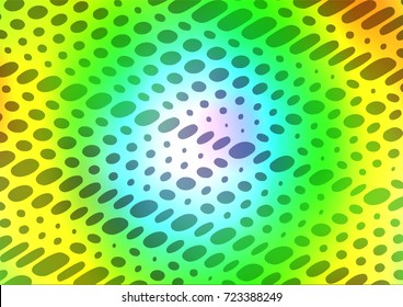 Light Multicolor, Rainbow vector indian curved texture. Glitter abstract illustration with doodles and Zen tangles. The pattern can be used for wallpapers and coloring books.