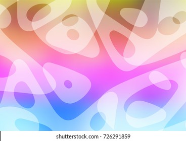 Light Multicolor, Rainbow vector indian curved texture. A completely new color illustration in doodle style. The pattern can be used for wallpapers and coloring books.