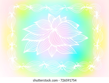 Light Multicolor, Rainbow vector indian curved pattern. An elegant bright illustration with lines in Natural style. The template can be used as a background for cell phones.