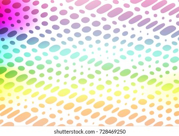 Light Multicolor, Rainbow vector indian curved template. Blurred decorative design in Indian style with Zen tangles. Hand painted design for web, wrapping, wallpaper.