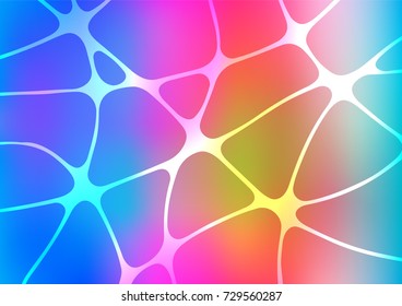 Light Multicolor, Rainbow vector indian curved background. Geometric doodle illustration in Origami style with gradient. Brand-new style for your business design.