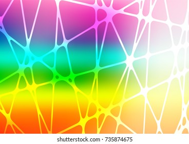 Light Multicolor, Rainbow vector indian curved template. Sketchy hand drawn doodles on blurred background. Hand painted design for web, wrapping, wallpaper.