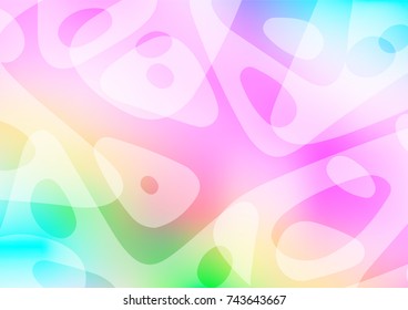 Light Multicolor, Rainbow vector indian curved background. A vague abstract illustration with doodles in Indian style. Brand-new style for your business design.