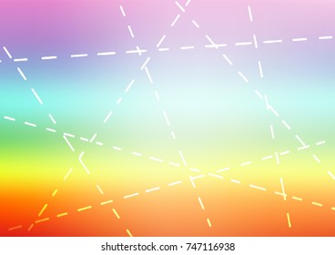 Light Multicolor, Rainbow vector indian curved background. Decorative shining illustration with doodles on abstract template. The completely new template can be used for your brand book.