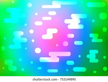 Light Multicolor, Rainbow vector indian curved background. A vague abstract illustration with doodles in Indian style. Hand painted design for web, leaflet, textile.