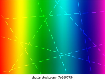 Light Multicolor, Rainbow vector indian curved texture. A completely new color illustration in doodle style. The elegant pattern can be used as a part of a brand book.