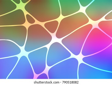 Light Multicolor, Rainbow vector indian curved texture. Modern geometrical abstract illustration with doodles. A completely new template for your business design.