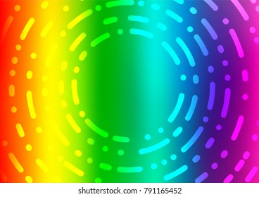 Light Multicolor, Rainbow vector indian curved template. Decorative shining illustration with doodles on abstract template. A completely new template for your business design.