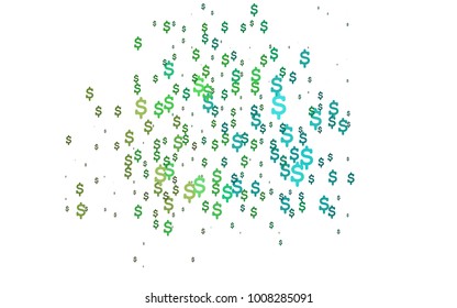 Light Multicolor, Rainbow vector layout with banking symbols. Blurred design in simple style with symbols of dollars. The pattern can be used for ad, booklets, leaflets of banks