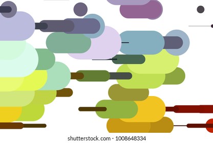 Light Multicolor, Rainbow vector layout with flat lines. Shining colored illustration with rounded stripes. The pattern can be used as ads, poster, banner for medicine.