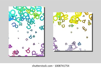 Light Multicolor, Rainbow vector layout for Leaflets. Booklet with textbox on colorful abstract background. Pattern for beautiful business cards, folders.