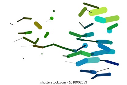 Light Multicolor, Rainbow vector layout with flat lines. Capsules on blurred abstract background with gradient. Best design for your ad, poster, banner.