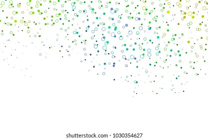 Light Multicolor, Rainbow vector  layout with circle shapes. Glitter abstract illustration with blurred drops of rain. Completely new template for your brand book.