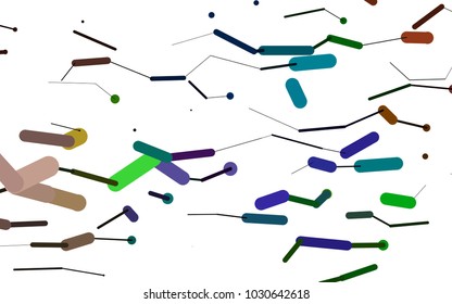 Light Multicolor, Rainbow vector layout with flat lines. Shining colored illustration with rounded stripes. The pattern can be used for websites.