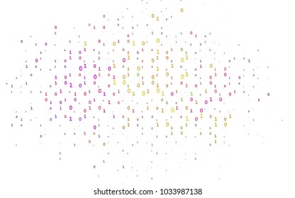 Light Multicolor, Rainbow vector layout with algebra elements. Modern geometrical illustration with numerals. The pattern can be used as ads, poster, banner for books.