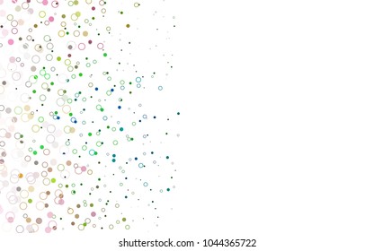 Light Multicolor, Rainbow vector  layout with circle shapes. Illustration with set of shining colorful abstract circles. Beautiful design for your business natural advert.