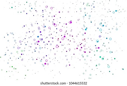 Light Multicolor, Rainbow vector  layout with circle shapes. Blurred decorative design in abstract style with bubbles. The pattern can be used for ads, leaflets of liquid.