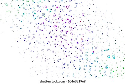 Light Multicolor, Rainbow vector  layout with circle shapes. Glitter abstract illustration with blurred drops of rain. The pattern can be used for aqua ad, booklets.