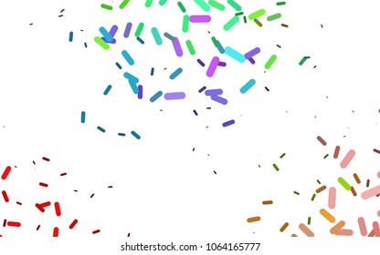 Light Multicolor, Rainbow vector layout with flat lines. Modern geometrical abstract illustration with staves. The template can be used as a background.