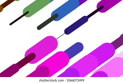 Light Multicolor, Rainbow vector layout with flat lines. Glitter abstract illustration with colored sticks. Smart design for your business advert.