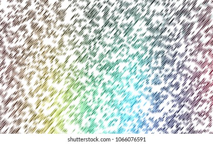 Light Multicolor, Rainbow vector layout with flat lines. Decorative shining illustration with lines on abstract template. The pattern can be used for busines ad, booklets, leaflets