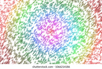Light Multicolor, Rainbow vector layout with flat lines. Decorative shining illustration with lines on abstract template. Best design for your ad, poster, banner.