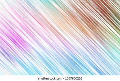 Light Multicolor, Rainbow vector layout with flat lines. Modern geometrical abstract illustration with staves. The pattern can be used for busines ad, booklets, leaflets