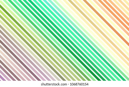 Light Multicolor, Rainbow vector layout with flat lines. Modern geometrical abstract illustration with staves. Best design for your ad, poster, banner.