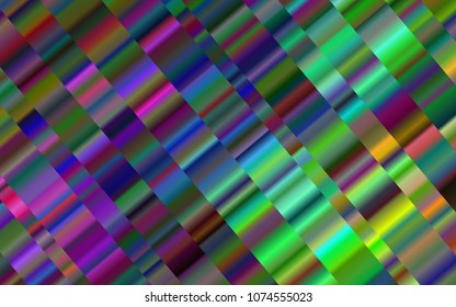 Light Multicolor, Rainbow vector layout with flat lines. Glitter abstract illustration with colored sticks. The pattern can be used as ads, poster, banner for commercial.