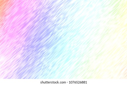 Light Multicolor, Rainbow vector layout with flat lines. Lines on blurred abstract background with gradient. Smart design for your business advert.