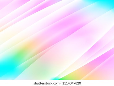 Light Multicolor, Rainbow vector layout with flat lines. Blurred decorative design in simple style with lines. The pattern can be used as ads, poster, banner for commercial.