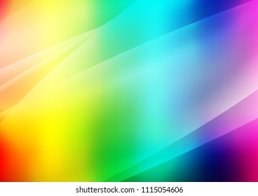 Light Multicolor, Rainbow vector layout with flat lines. Glitter abstract illustration with colored sticks. The pattern can be used for busines ad, booklets, leaflets
