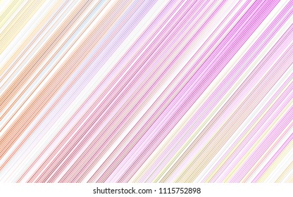 Light Multicolor, Rainbow vector layout with flat lines. Lines on blurred abstract background with gradient. Best design for your ad, poster, banner.