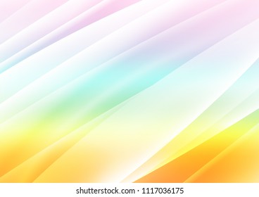Light Multicolor, Rainbow vector layout with flat lines. Lines on blurred abstract background with gradient. The template can be used as a background.