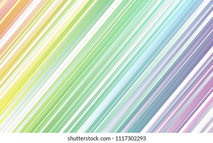Light Multicolor, Rainbow vector layout with flat lines. Lines on blurred abstract background with gradient. The pattern can be used for websites.