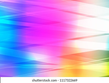 Light Multicolor, Rainbow vector layout with flat lines. Shining colored illustration with narrow lines. The pattern can be used for busines ad, booklets, leaflets