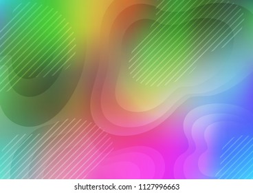 Light Multicolor, Rainbow vector layout with flat lines. Blurred decorative design in simple style with lines. Smart design for your business advert.