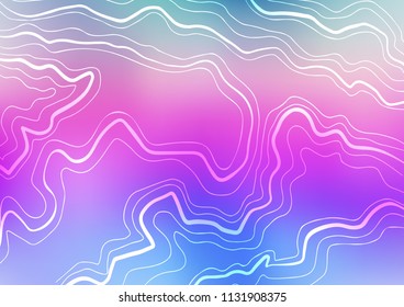 Light Multicolor, Rainbow vector layout with flat lines. Decorative shining illustration with lines on abstract template. Smart design for your business advert.