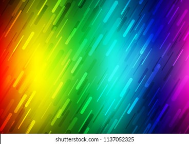 Light Multicolor, Rainbow vector layout with flat lines. Blurred decorative design in simple style with lines. The pattern can be used for websites.