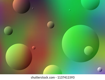 Light Multicolor, Rainbow vector layout with circle shapes. Modern abstract illustration with colorful water drops. The pattern can be used for beautiful websites.