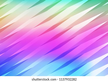 Light Multicolor, Rainbow vector layout with flat lines. Blurred decorative design in simple style with lines. Best design for your ad, poster, banner.