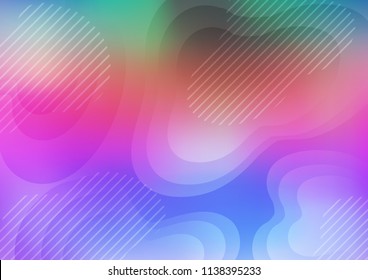 Light Multicolor, Rainbow vector layout with flat lines. Decorative shining illustration with lines on abstract template. The pattern can be used for busines ad, booklets, leaflets