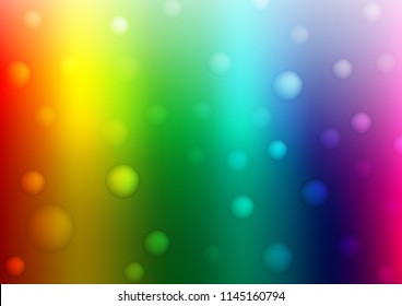 Light Multicolor, Rainbow vector layout with circle shapes. Blurred decorative design in abstract style with bubbles. The pattern can be used for beautiful websites.