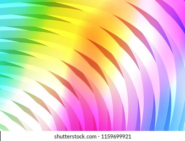 Light Multicolor, Rainbow vector layout with flat lines. Lines on blurred abstract background with gradient. The pattern can be used for busines ad, booklets, leaflets