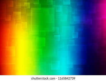 Light Multicolor, Rainbow vector layout with lines, rectangles. Rectangles on abstract background with colorful gradient. Smart design for your business advert.