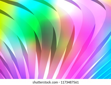 Light Multicolor, Rainbow vector layout with flat lines. Glitter abstract illustration with colored sticks. The pattern can be used as ads, poster, banner for commercial.